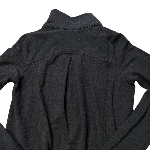 Lululemon Coast Wrap Jacket Top Cowl Neck One Button Pockets Mod Black size 2 - Picture 10 of 14
